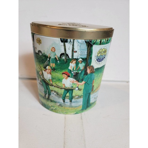Y2K 2006 Girl Scout Promise Cookie Tin 2nd in Series - Picture 1 of 6